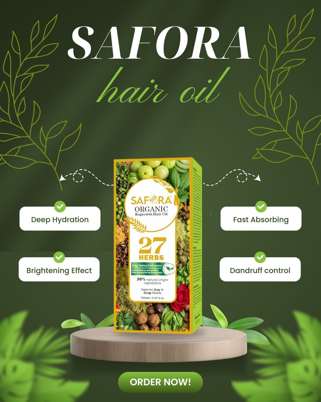 SAFORA ORGANIC HAIR OIL